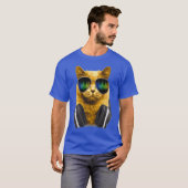 DJクールキャット子猫Sunglasses for Cat Tシャツ (正面フル)