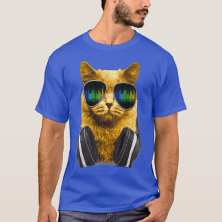 DJクールキャット子猫Sunglasses for Cat Tシャツ
