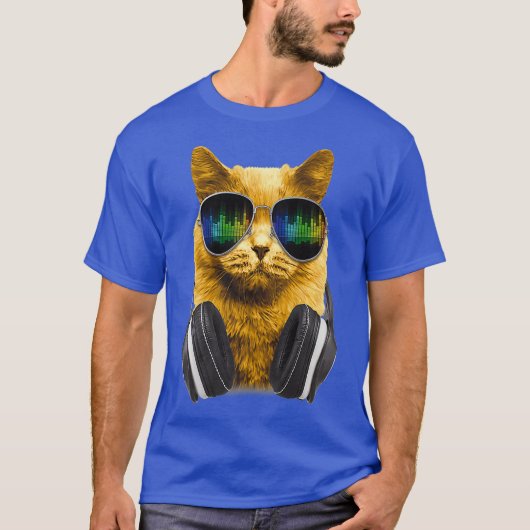 DJクールキャット子猫Sunglasses for Cat Tシャツ (正面)