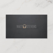 DJクール金ゴールドヘッドフォンブラックミュージック2 名刺 (正面)