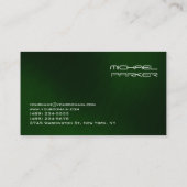 DJグリーンスタイリッシュモダンバックグラウンド 名刺 (裏面)