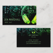 DJグリーンミュージックヘッドフォン 名刺 (正面/裏面)