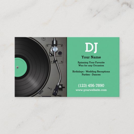 DJグリーン 名刺 (正面)