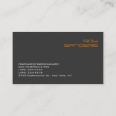 DJグレースタイリッシュ背景(赤)オレンジ 名刺 (裏面)