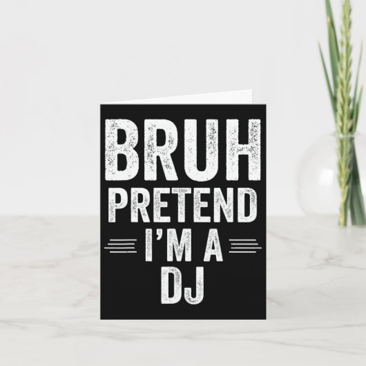 DjコスチュームHalloween Bruh Furt I'm A Dj おもしろい カード (正面)