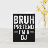 DjコスチュームHalloween Bruh Furt I'm A Dj おもしろい カード (黄色い花)