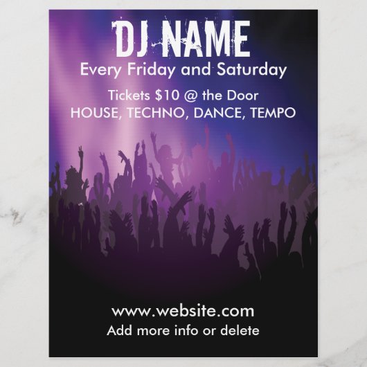 DJコンサートクラウドミュージックフライヤー チラシ (正面)