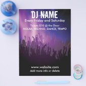 DJコンサートクラウドミュージックフライヤー チラシ (シングル)