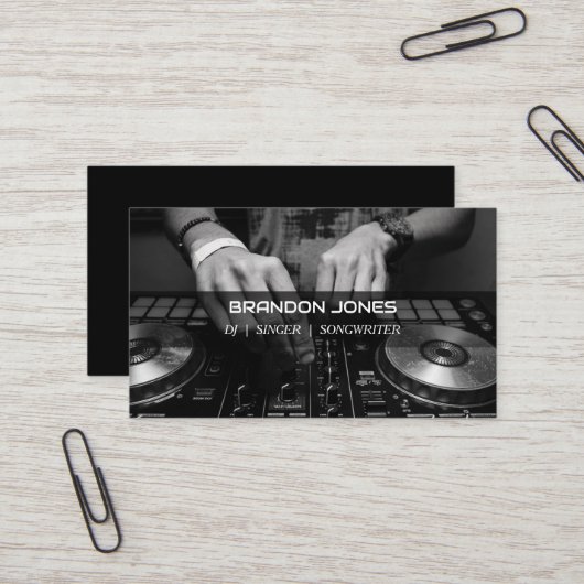 DJコンソールのカスタムプロフェッショナル 名刺 (正面/裏面インサイチュ)