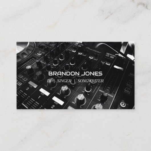 DJコンソールのカスタムプロフェッショナル 名刺 (正面)