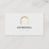 DJゴールデンミュージックヘッドフォン(白) 名刺 (正面)