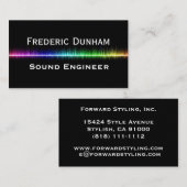 DJサウンドエンジニアミュージックレインボービジネスカード 名刺 (正面/裏面)