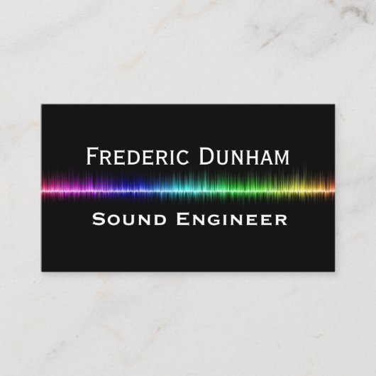 DJサウンドエンジニア音楽レインボービジネスカード 名刺 (正面)