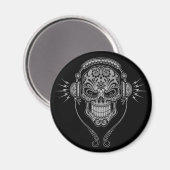 DJシュガースカル – 黒 マグネット (正面/裏面)