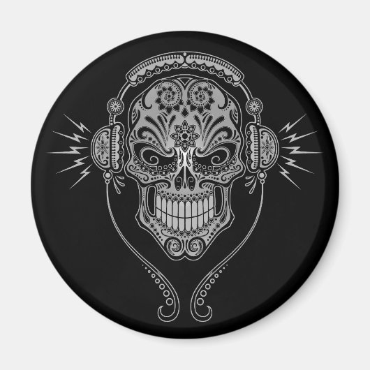 DJシュガースカル – 黒 マグネット (正面)