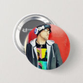 djジャスティンの主ボタン 缶バッジ (正面&裏面)