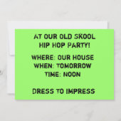 DJジャムセット 招待状 (裏面)