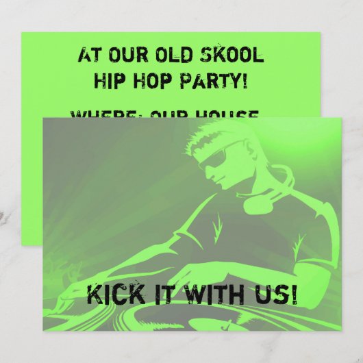 DJジャムセット 招待状 (正面/裏面)