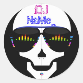 Djスカル – 名前の追加 ラウンドシール