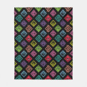 DJスクービードゥーパターン フリースブランケット (正面)