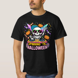 DJスケルトンのハロウィンパーティーデザイン - Tシャツ