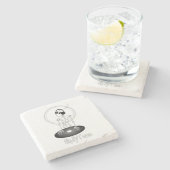 DJスケルトン ストーンコースター (横)