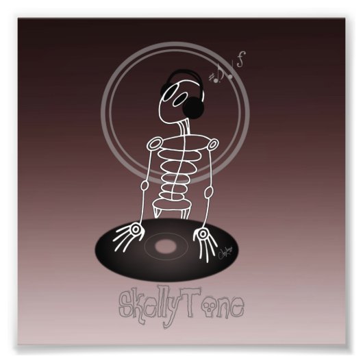 DJスケルトン フォトプリント            (正面)