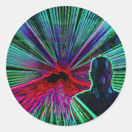 DJスタンプのレーザー ラウンドシール (正面)