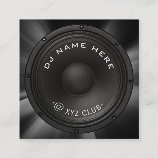 DJスピーカーの名刺 スクエア名刺 (正面)