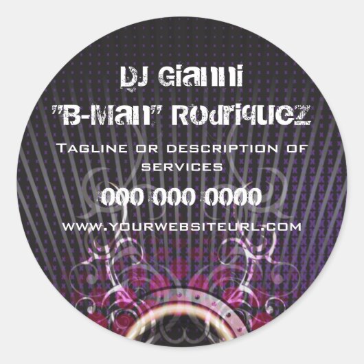 DJスピーカーレイズのプロモーションシール ラウンドシール (正面)