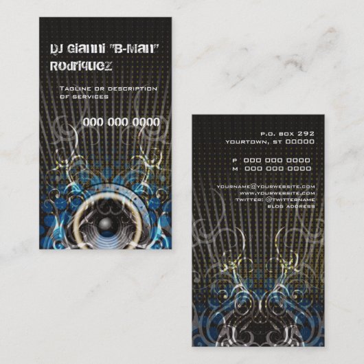 DJスピーカーレイズ名刺 名刺 (正面/裏面)