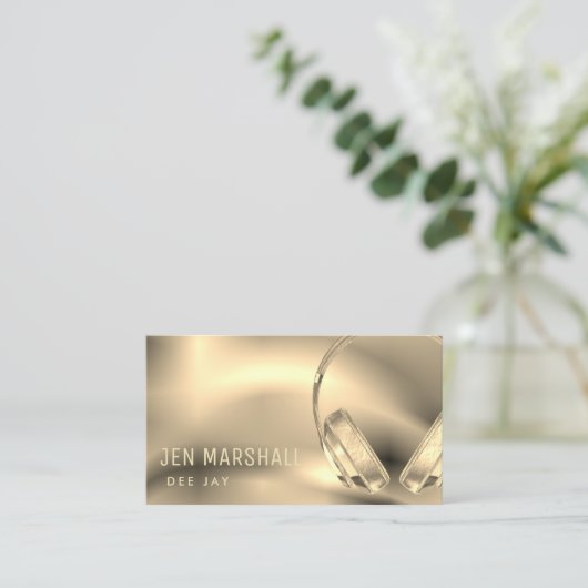 DJセピアデザインヘッドフォン 名刺 (スタンド正面)