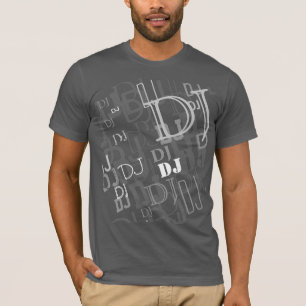 DJタイポグラフィパターン Tシャツ