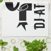 DJタオル| DJはカスタムなスローガンと連動になります キッチンタオル (折り畳み)