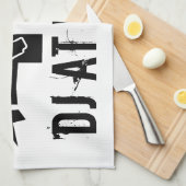 DJタオル| DJはカスタムなスローガンと連動になります キッチンタオル (四つ折り)