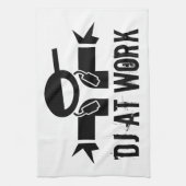 DJタオル| DJはカスタムなスローガンと連動になります キッチンタオル (縦)