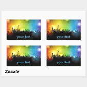 DJターンテーブルパーティーシール 長方形シール (シート)