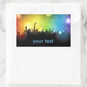 DJターンテーブルパーティーシール 長方形シール (バッグ)