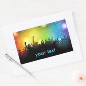 DJターンテーブルパーティーシール 長方形シール (封筒)