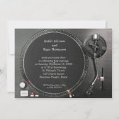 DJターンテーブルフォト結婚式招待状 招待状 (裏面)