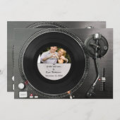 DJターンテーブルフォト結婚式招待状 招待状 (正面/裏面)