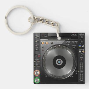DJターンテーブルミックスデスクキーチェーン キーホルダー