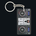 DJターンテーブルミックスデスクキーチェーン キーホルダー<br><div class="desc">アクリルキーチェーン</div>