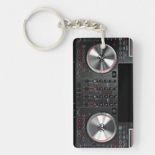 DJターンテーブルミックスデスクキーチェーン キーホルダー