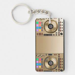 DJターンテーブルミックスデスクキーチェーン キーホルダー