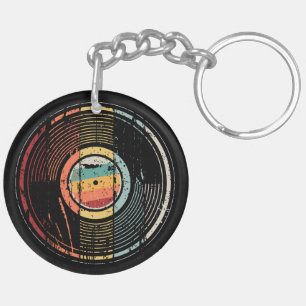 DJターンテーブルレコード(ビニールリスナー) キーホルダー