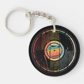 DJターンテーブルレコード（ビニールリスナー） キーホルダー (正面)