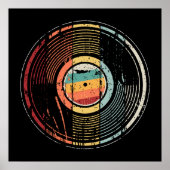 DJターンテーブルレコード(ビニールリスナー) ポスター (正面)