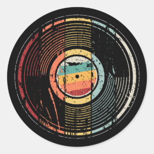 DJターンテーブルレコード（ビニールリスナー） ラウンドシール