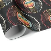 DJターンテーブルレコード（ビニールリスナー） ラッピングペーパー (ロールコーナー)